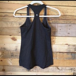 Lululemon Black Gray Striped Tank